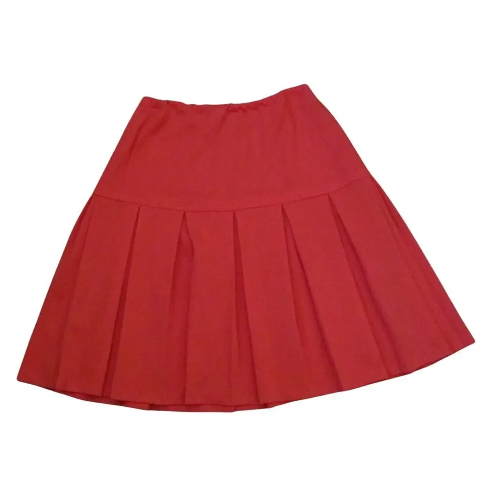 Vintage 70s Act III Red Pleated Drop Waist Tennis Skirt Mini XS Sporty Blokecore
